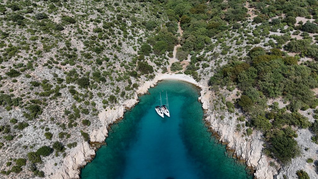 Anchoring near Punat / Krk